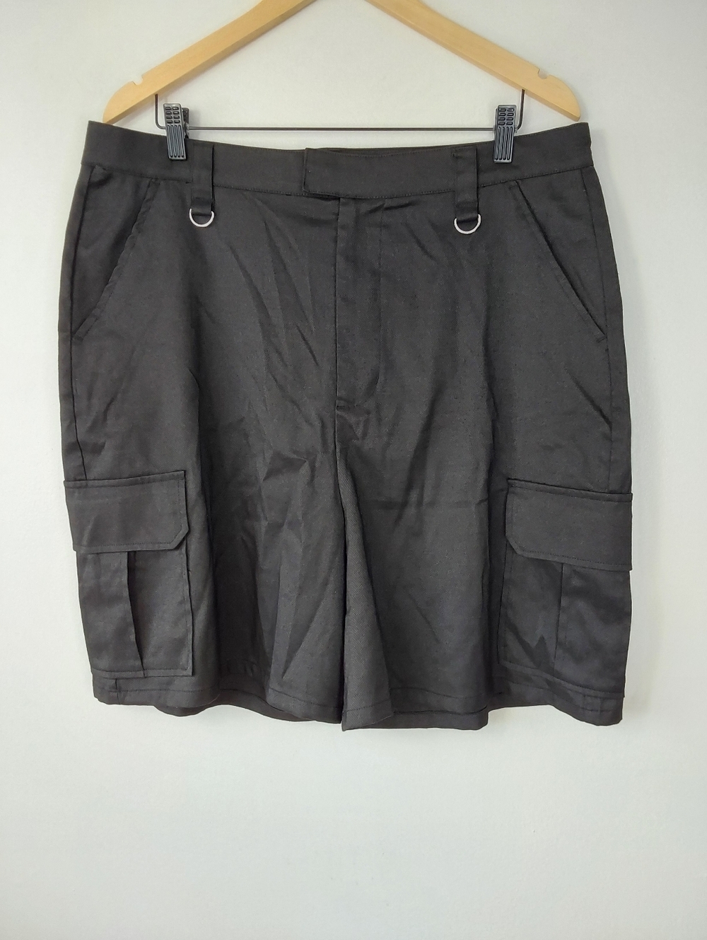Hot Topic Black Y2K Style Utility Goth High Rise Cargo Bermuda Shorts